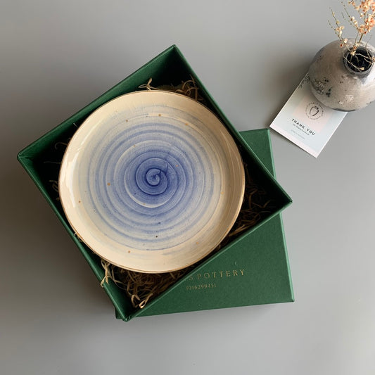 Spiral 7" Plate - Blue