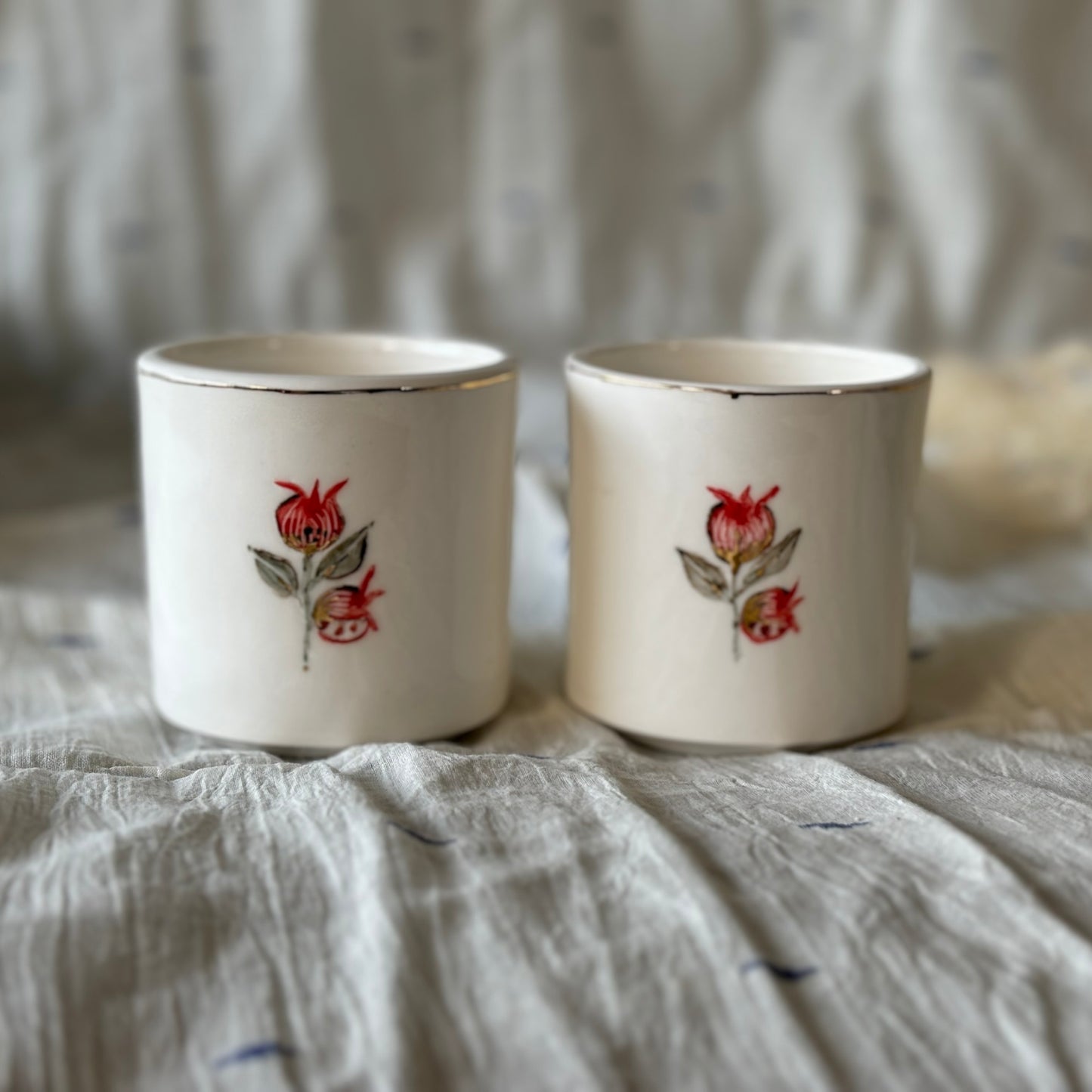Anaar Porcelain Tumblers - Set of 2 - Red