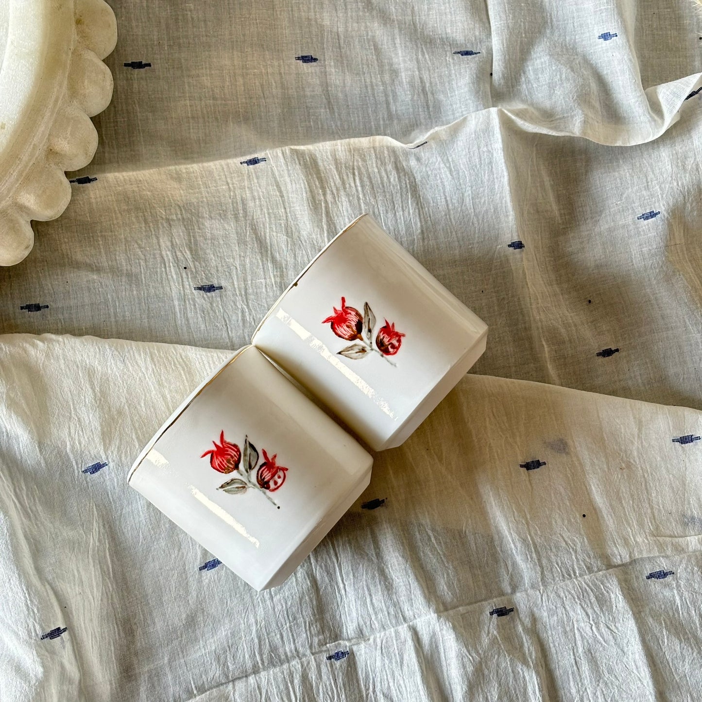Anaar Porcelain Tumblers - Set of 2 - Red
