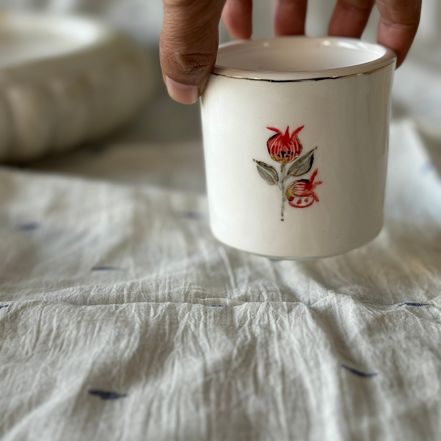Anaar Porcelain Tumblers - Set of 2 - Red