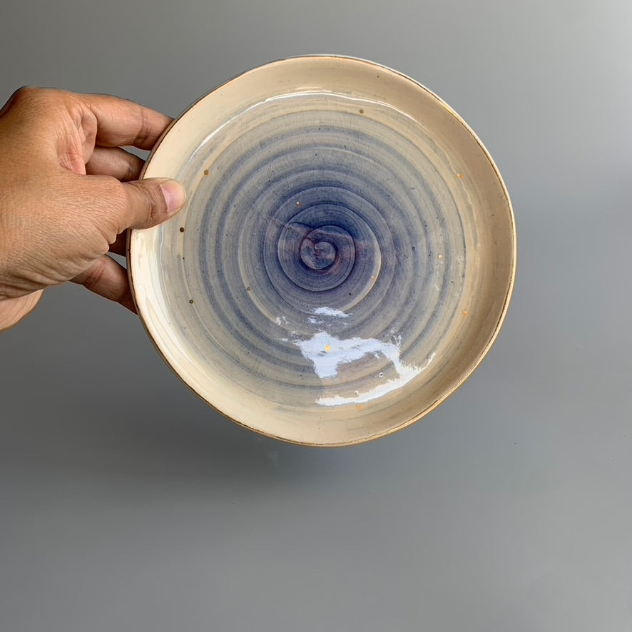 Spiral 7" Plate - Blue