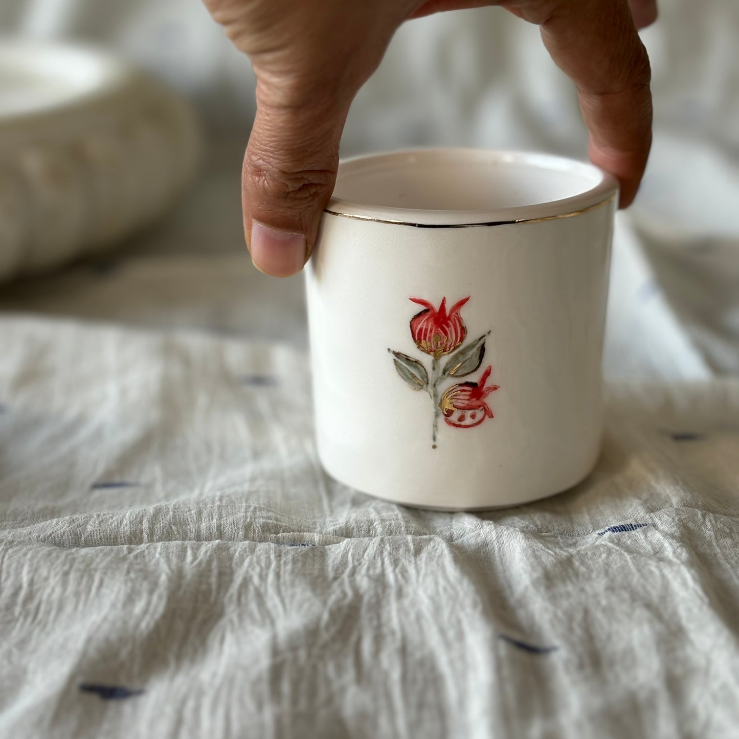 Anaar Porcelain Tumblers - Set of 2 - Red
