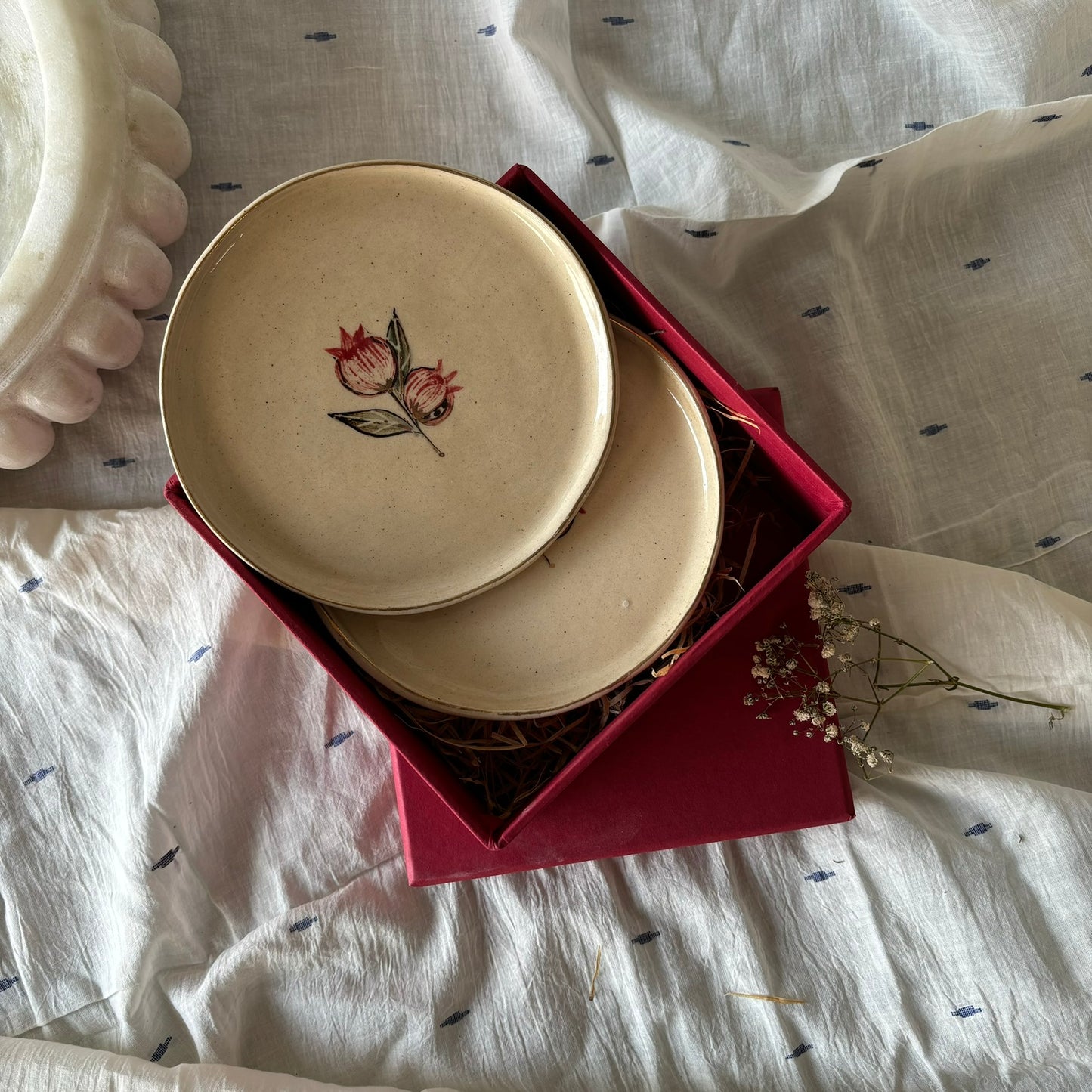 Set of 2: Anaar Cake Plates