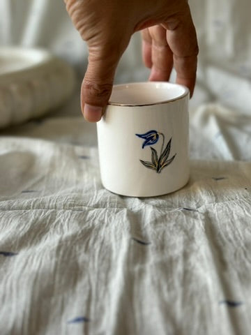 Tulip Porcelain Tumblers - Set of 2 - Blue