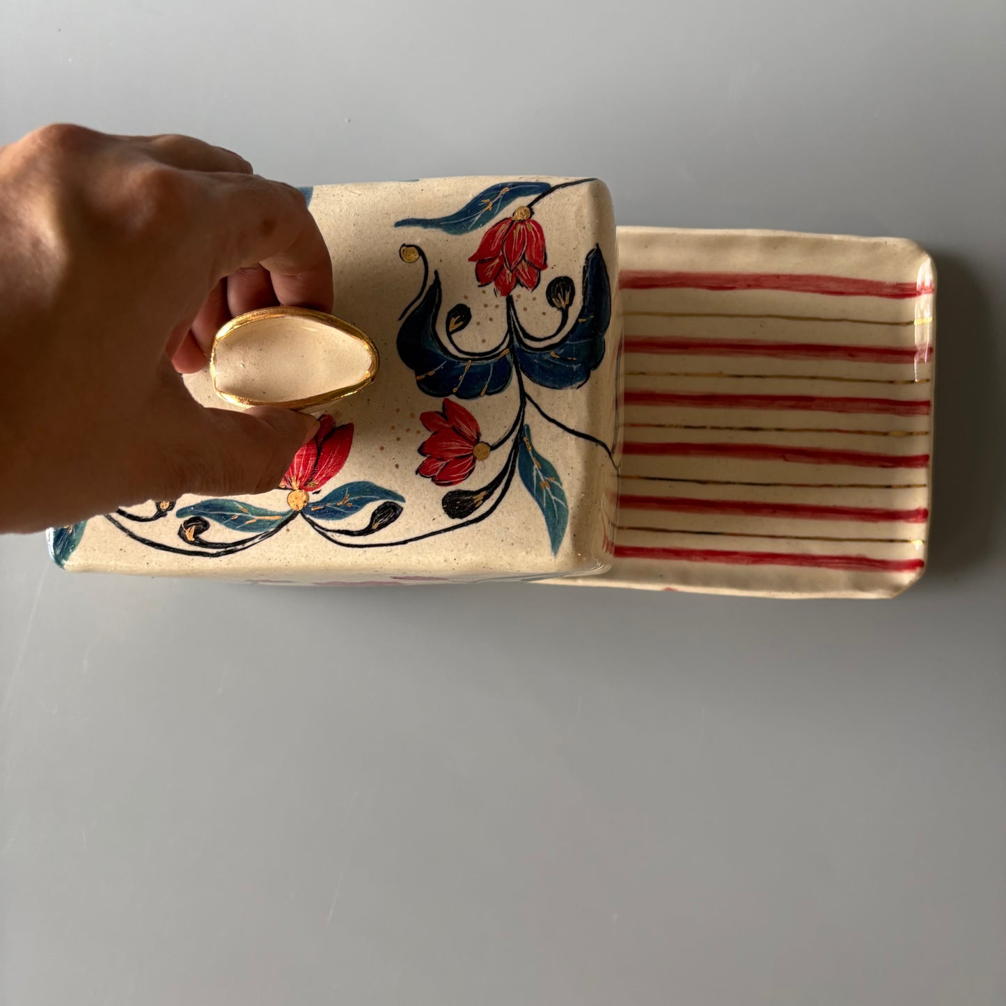 Gul Butter Dish Red