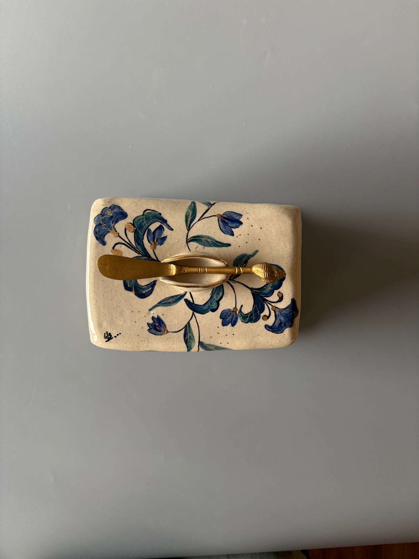 Gul Butter Dish Blue