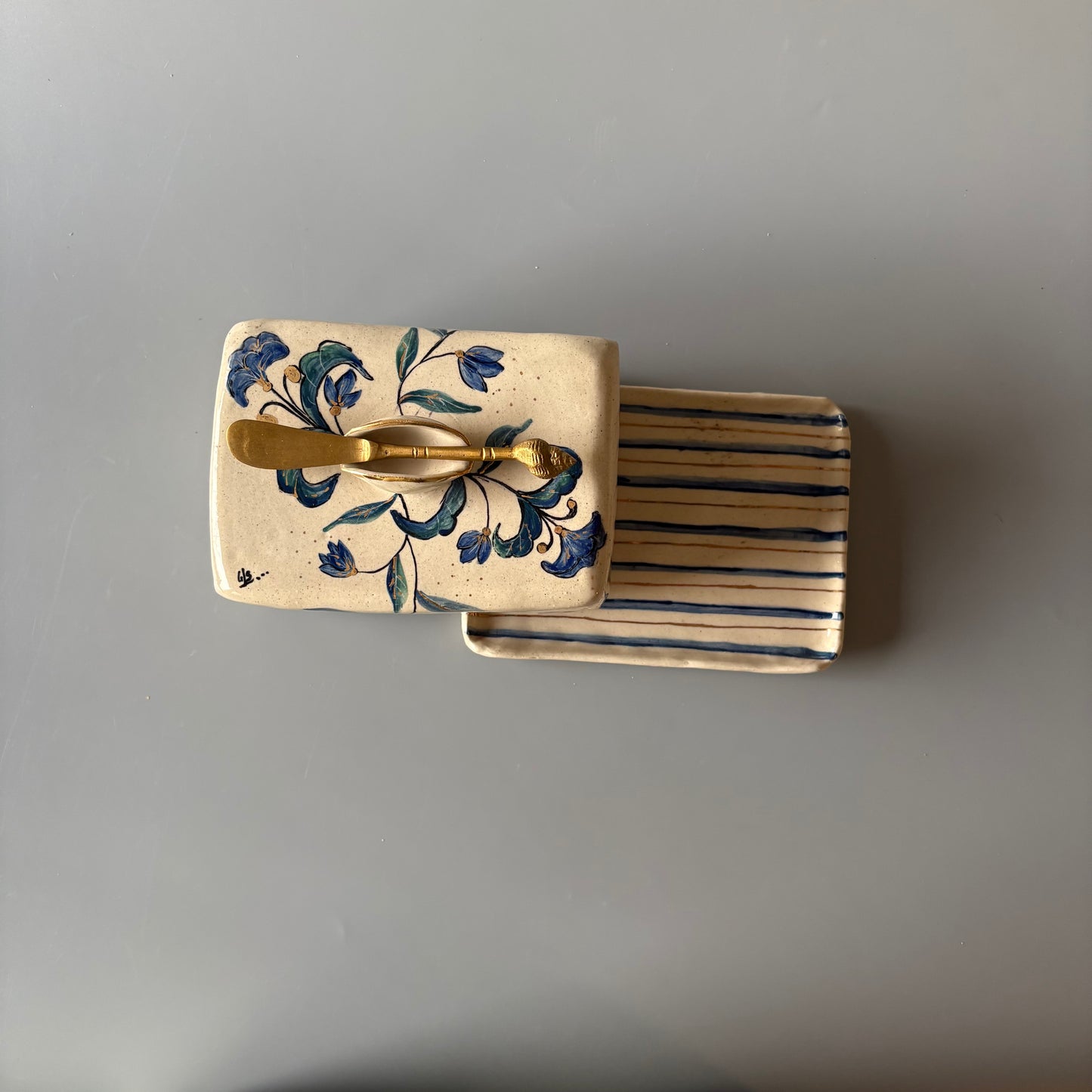 Gul Butter Dish Blue