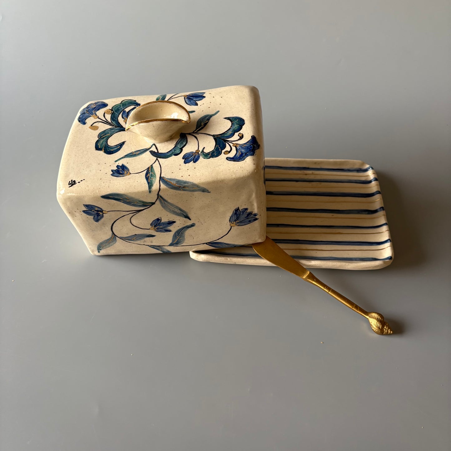 Gul Butter Dish Blue