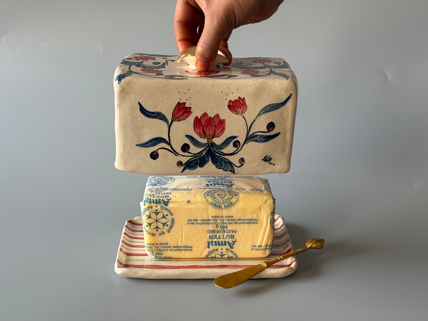 Gul Butter Dish Red