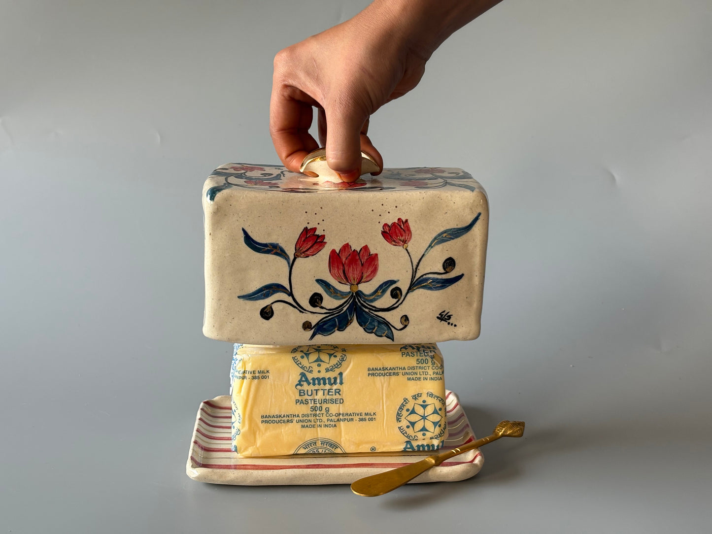 Gul Butter Dish Red