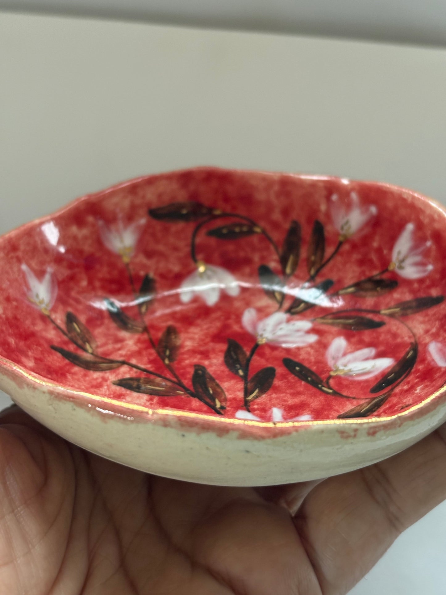 Mughal Red and White Tapas Bowls - Set of 2