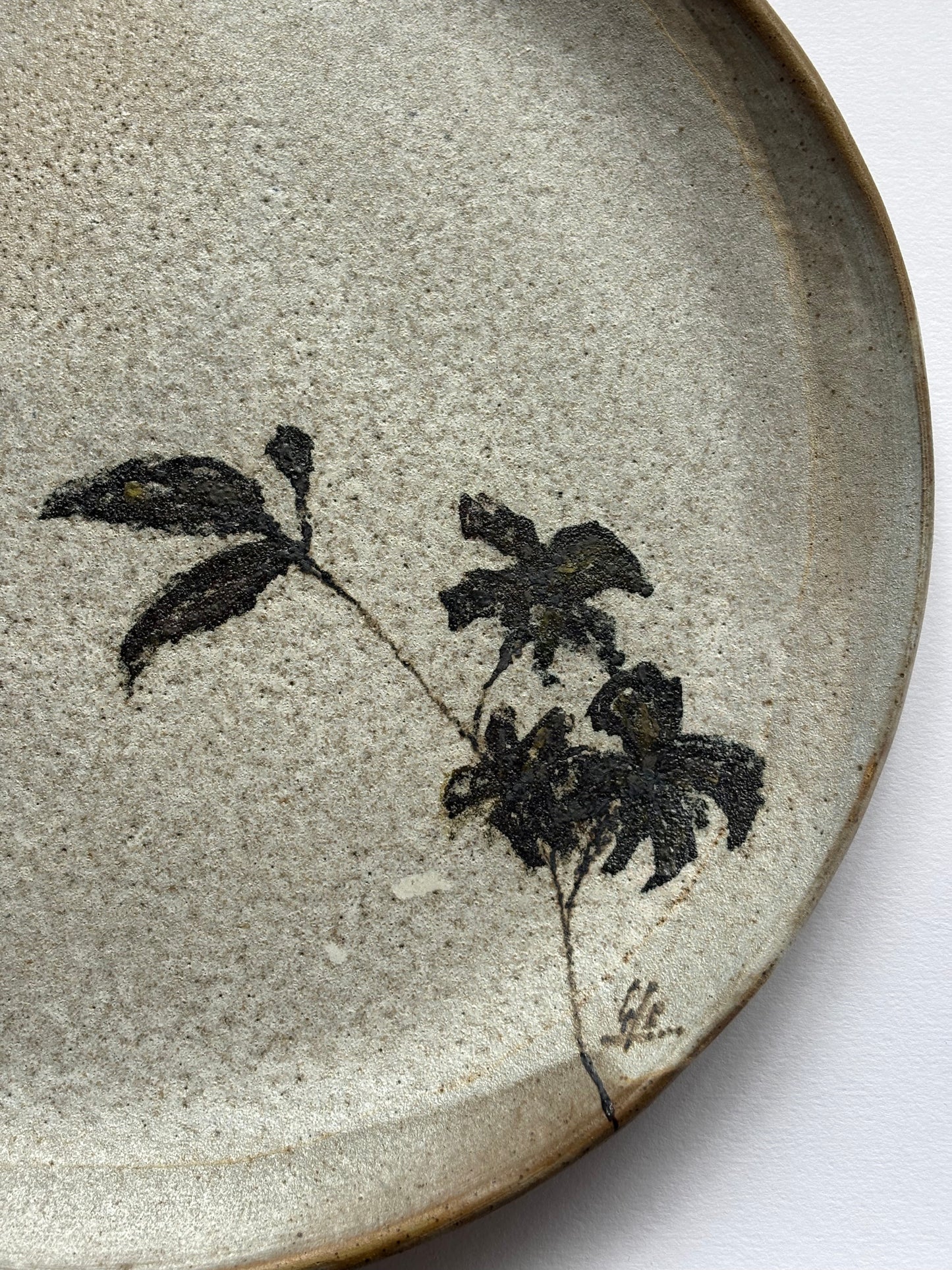 Brown Handpainted Dinner Plate