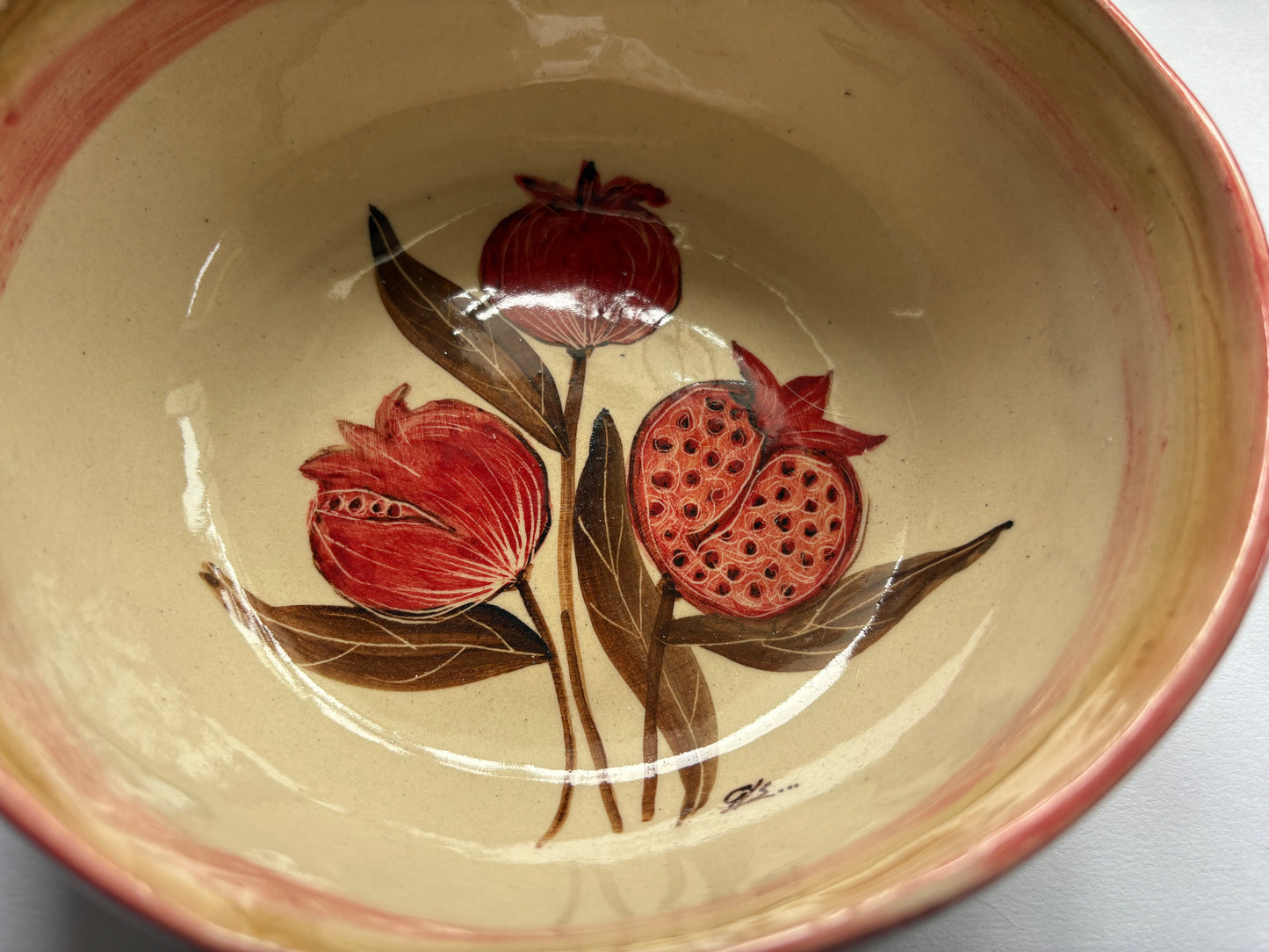 Anaar Handpainted Salad Bowl With/Without Gold