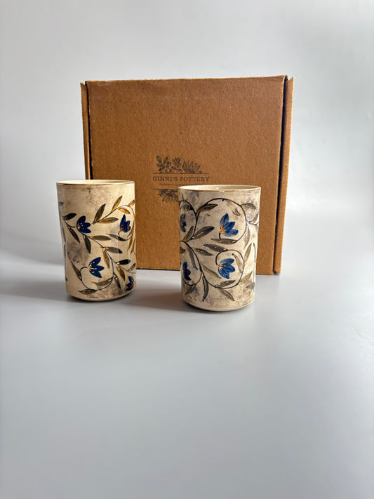 Mughal Wine Glasses Blue- Set of 2