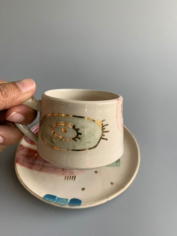 Abstract Tea Cups