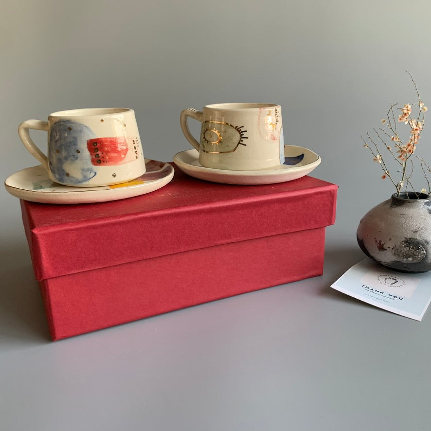 Abstract Tea Cups