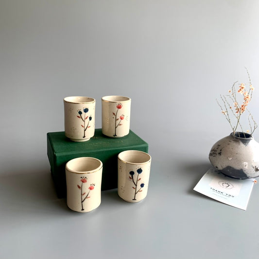 Cherry Blossom Shot Glasses - Set of 4