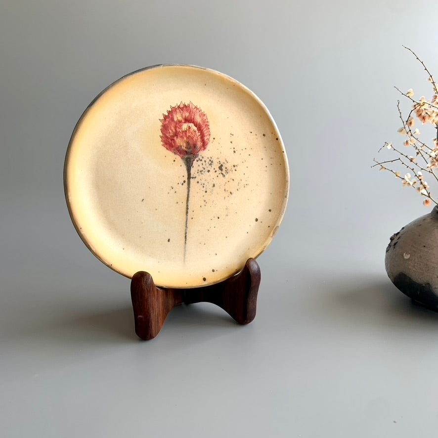 Set of 2 - Peony Cake Plates