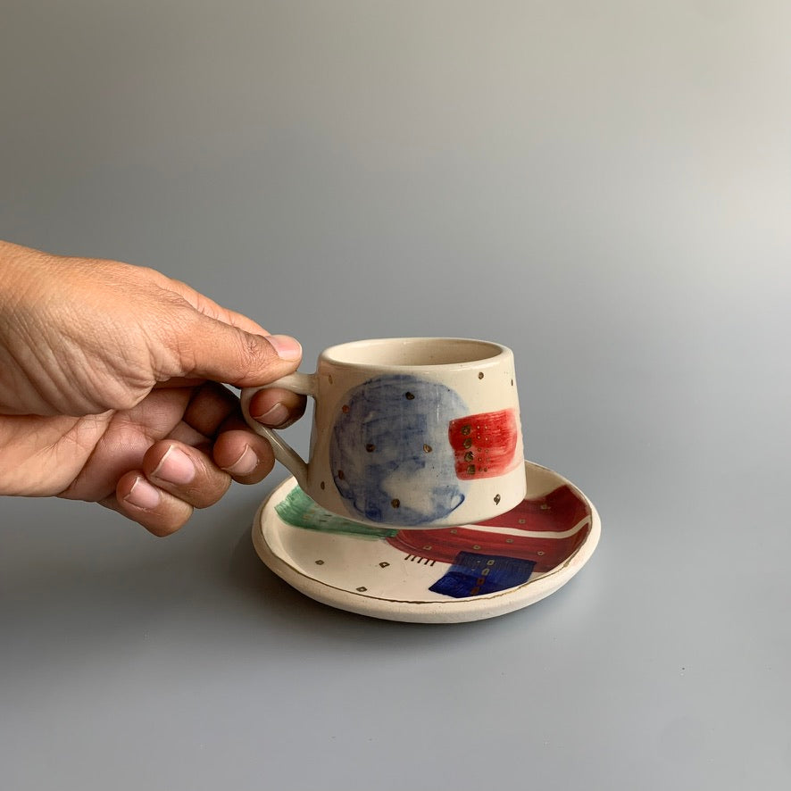 Abstract Tea Cups