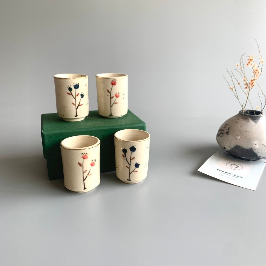 Cherry Blossom Shot Glasses - Set of 4
