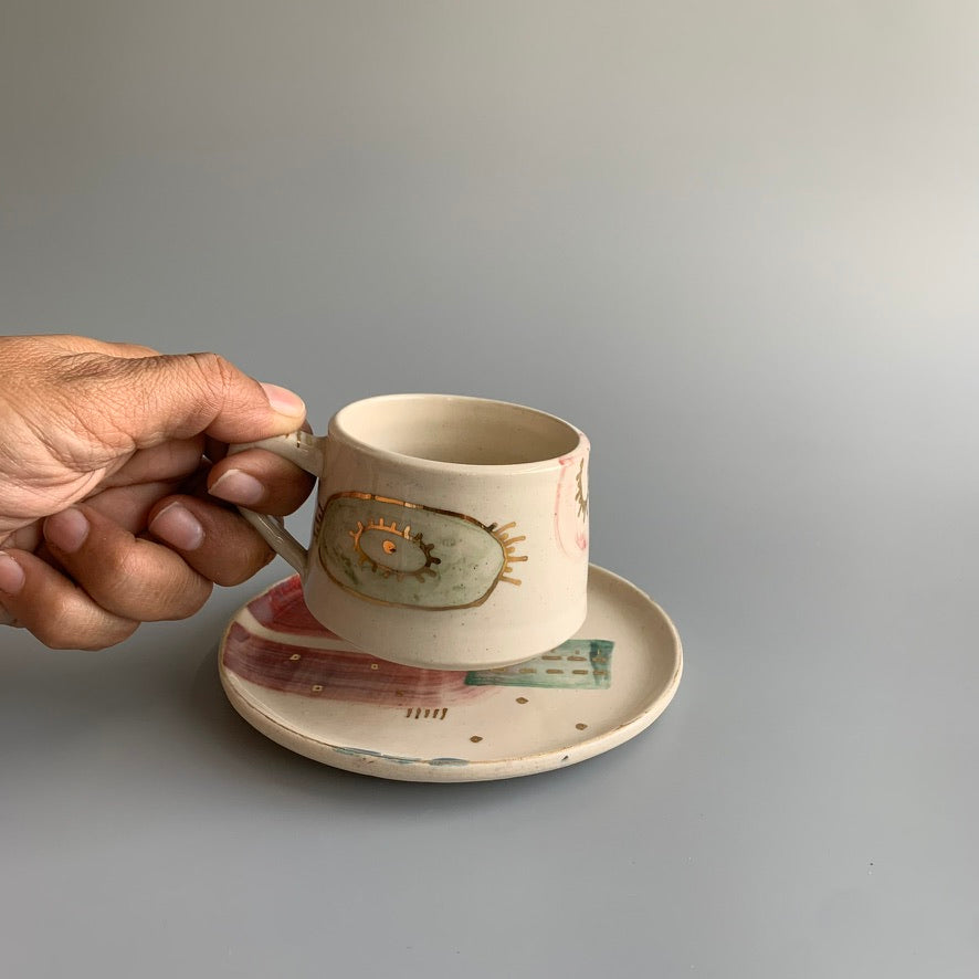Abstract Tea Cups