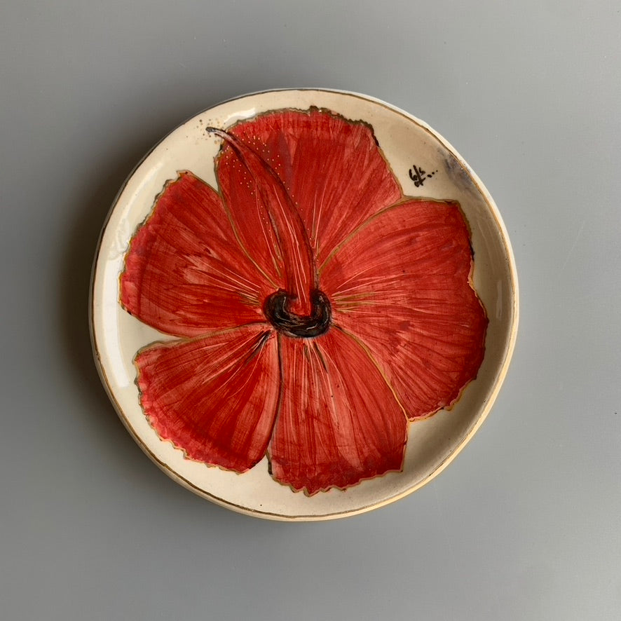 Hibiscus Quarter Plate 7"