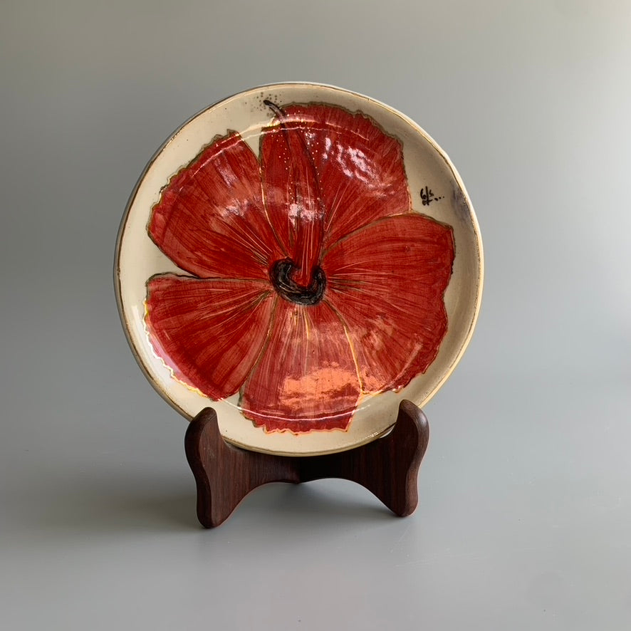 Hibiscus Quarter Plate 7"