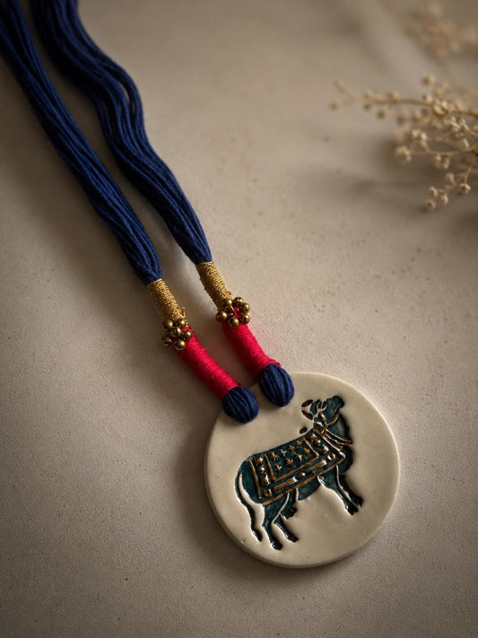 Pichwai White and Blue 24K
