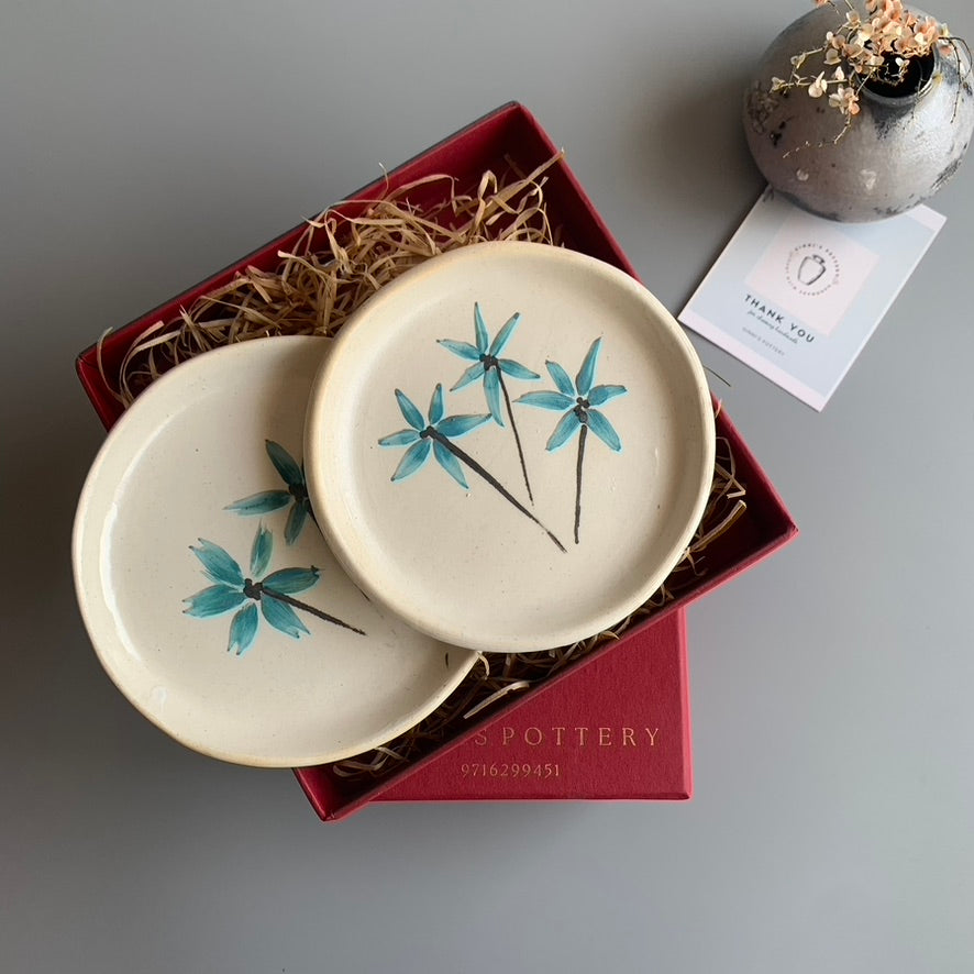 Set of 2 - Bahaar White & Blue
