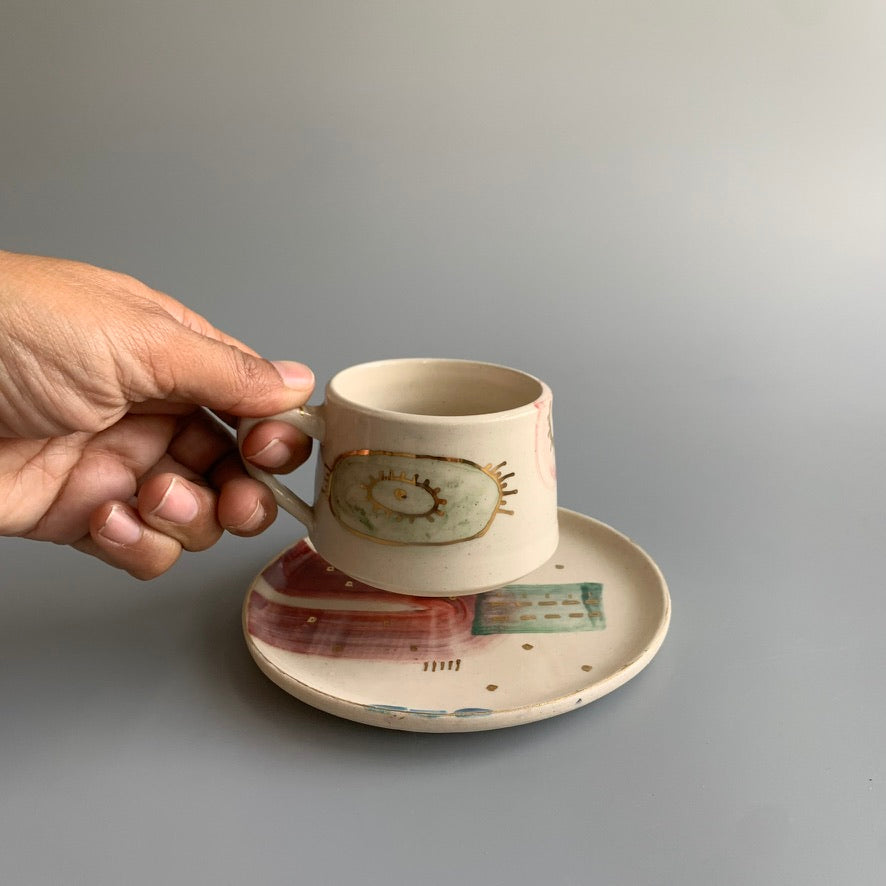 Abstract Tea Cups