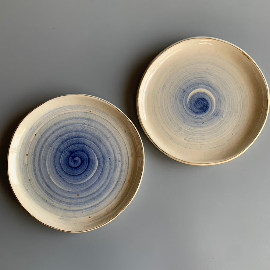 Set of 2 - Spiral Blue