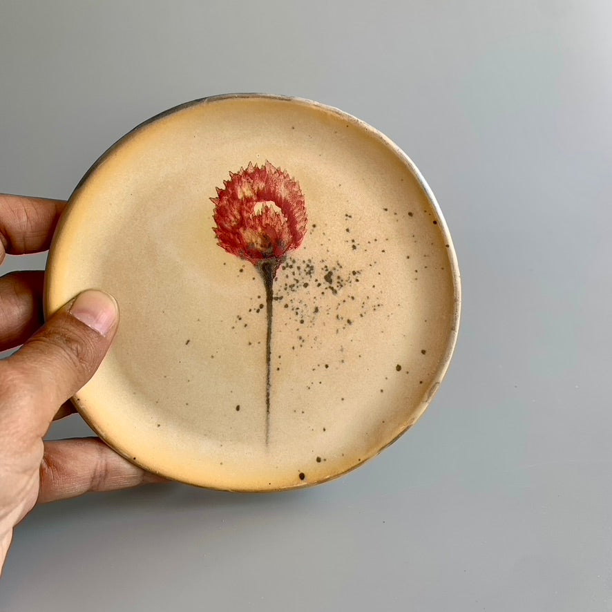 Set of 2 - Peony Cake Plates