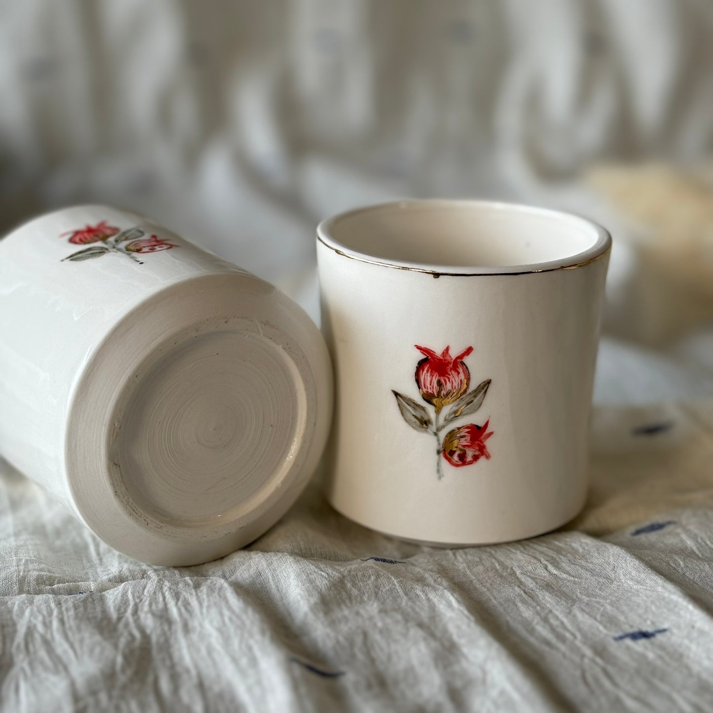 Anaar Porcelain Tumblers - Set of 2 - Red