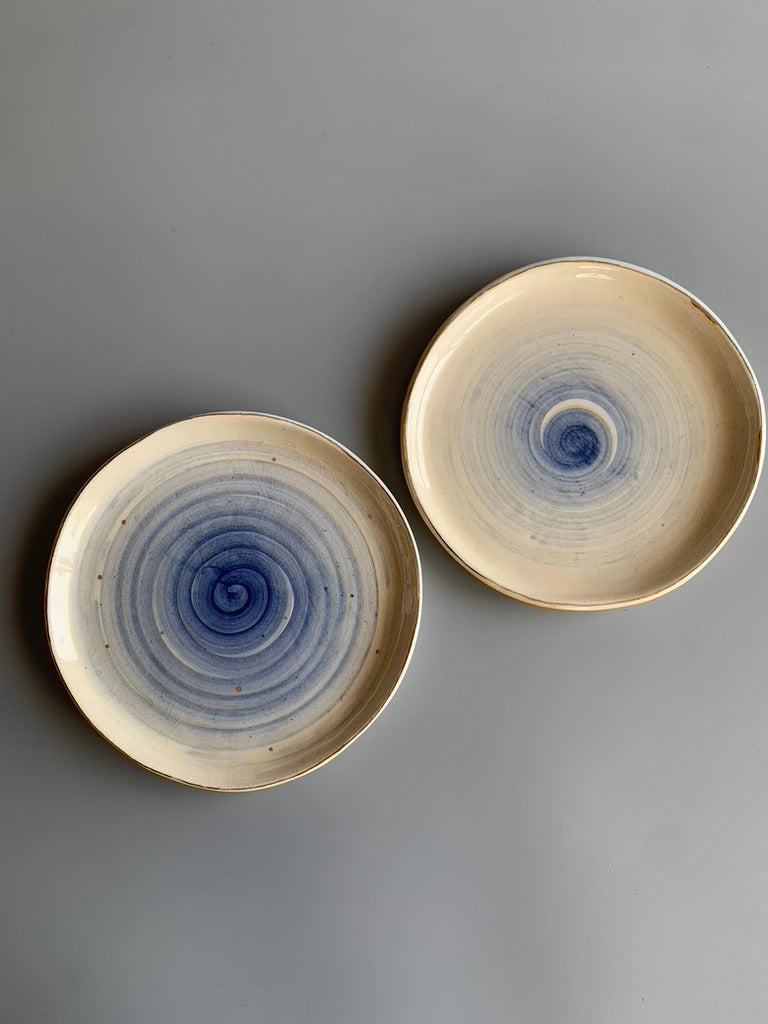 Set of 2 - Spiral Blue