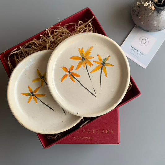 Set of 2 - Bahaar White & Orange