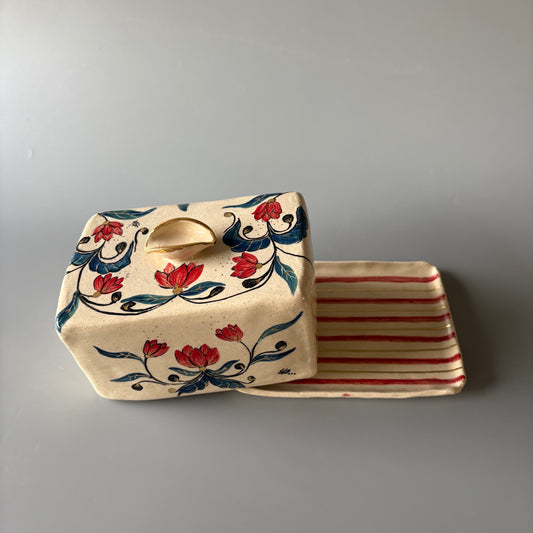 Gul Butter Dish Red