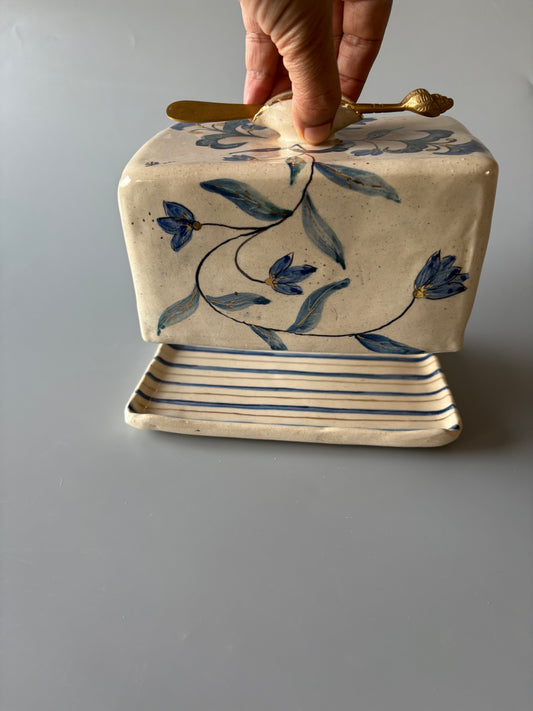 Gul Butter Dish Blue Small