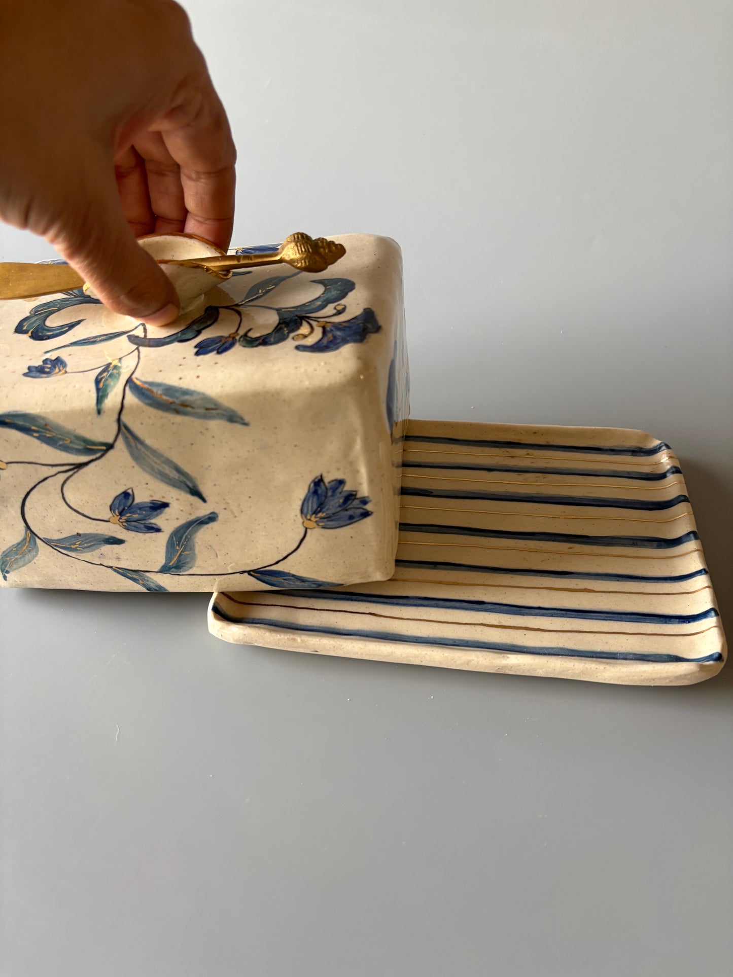 Gul Butter Dish Blue