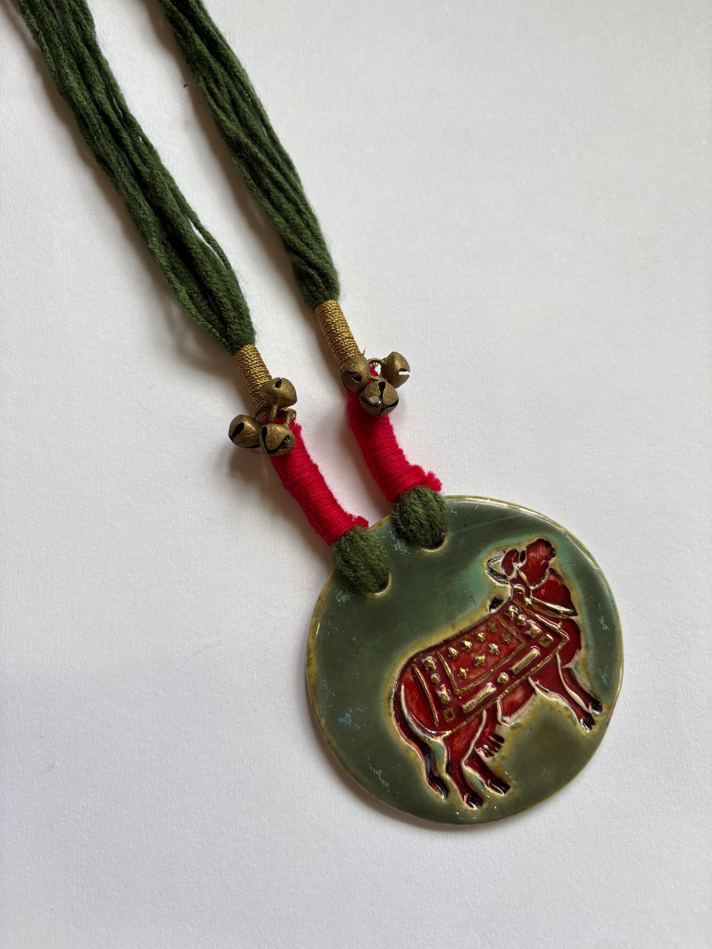 Pichwai Green Red 24K