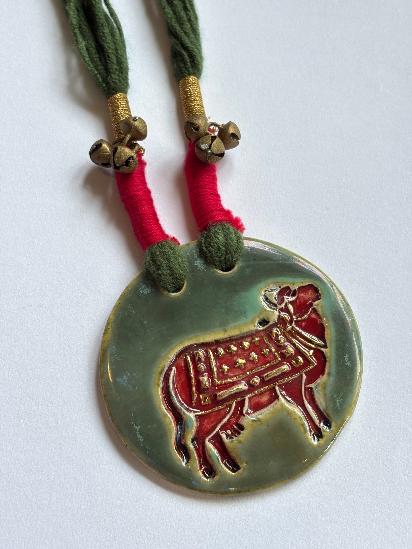 Pichwai Green Red 24K