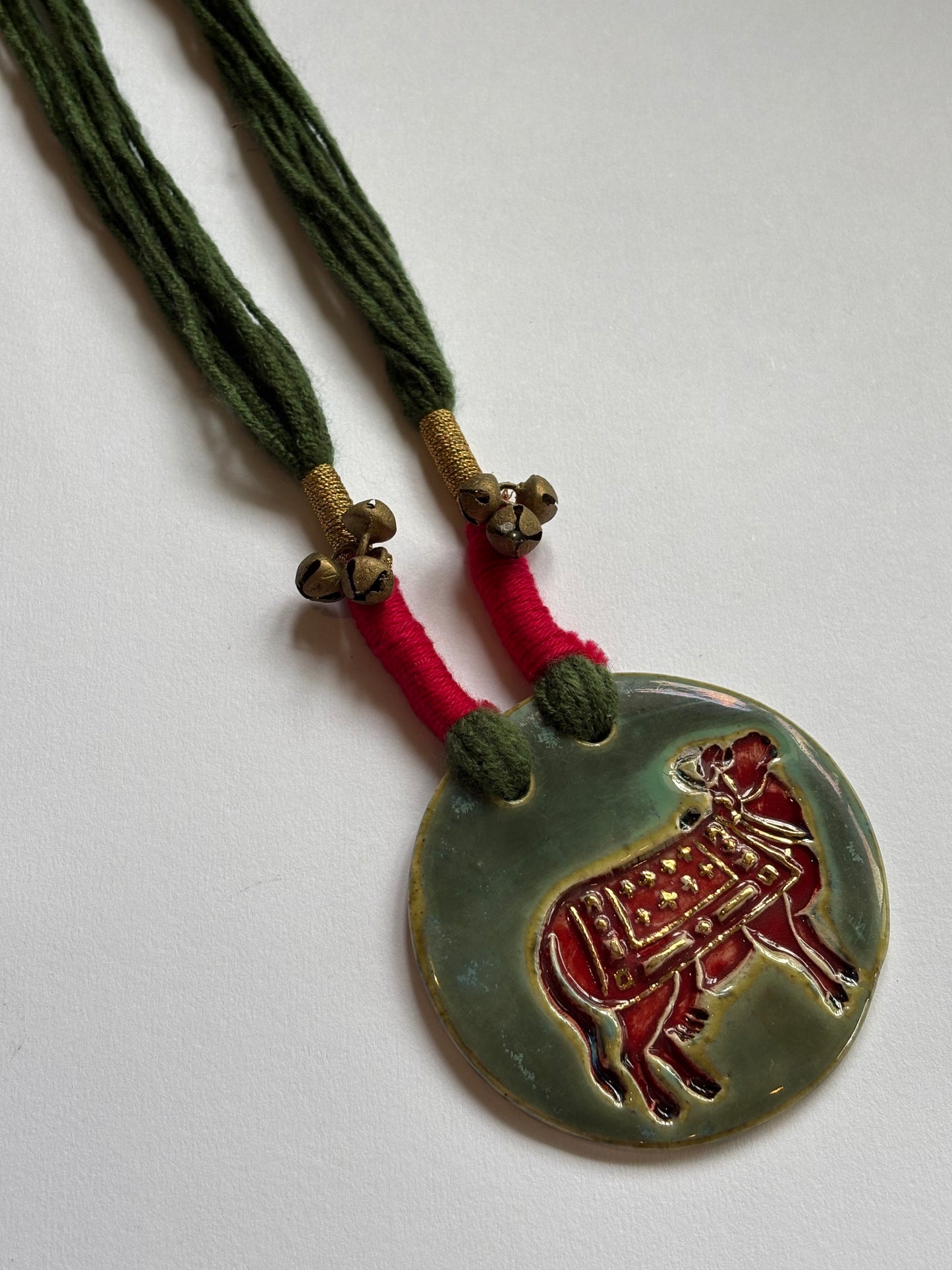 Pichwai Green Red 24K