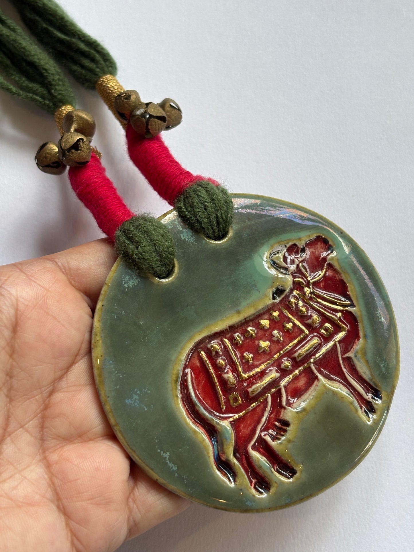Pichwai Green Red 24K
