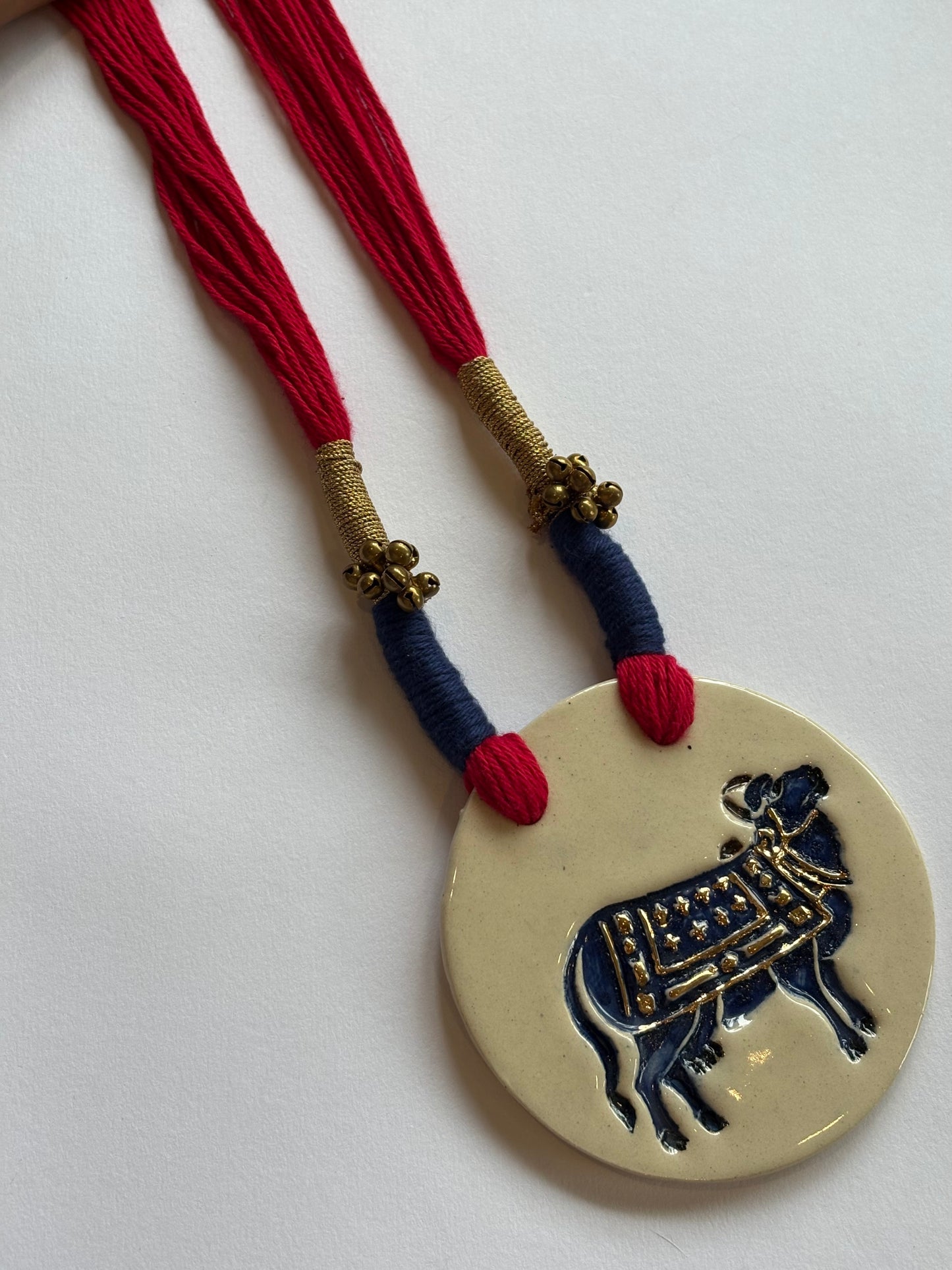 Pichwai White Blue 24K