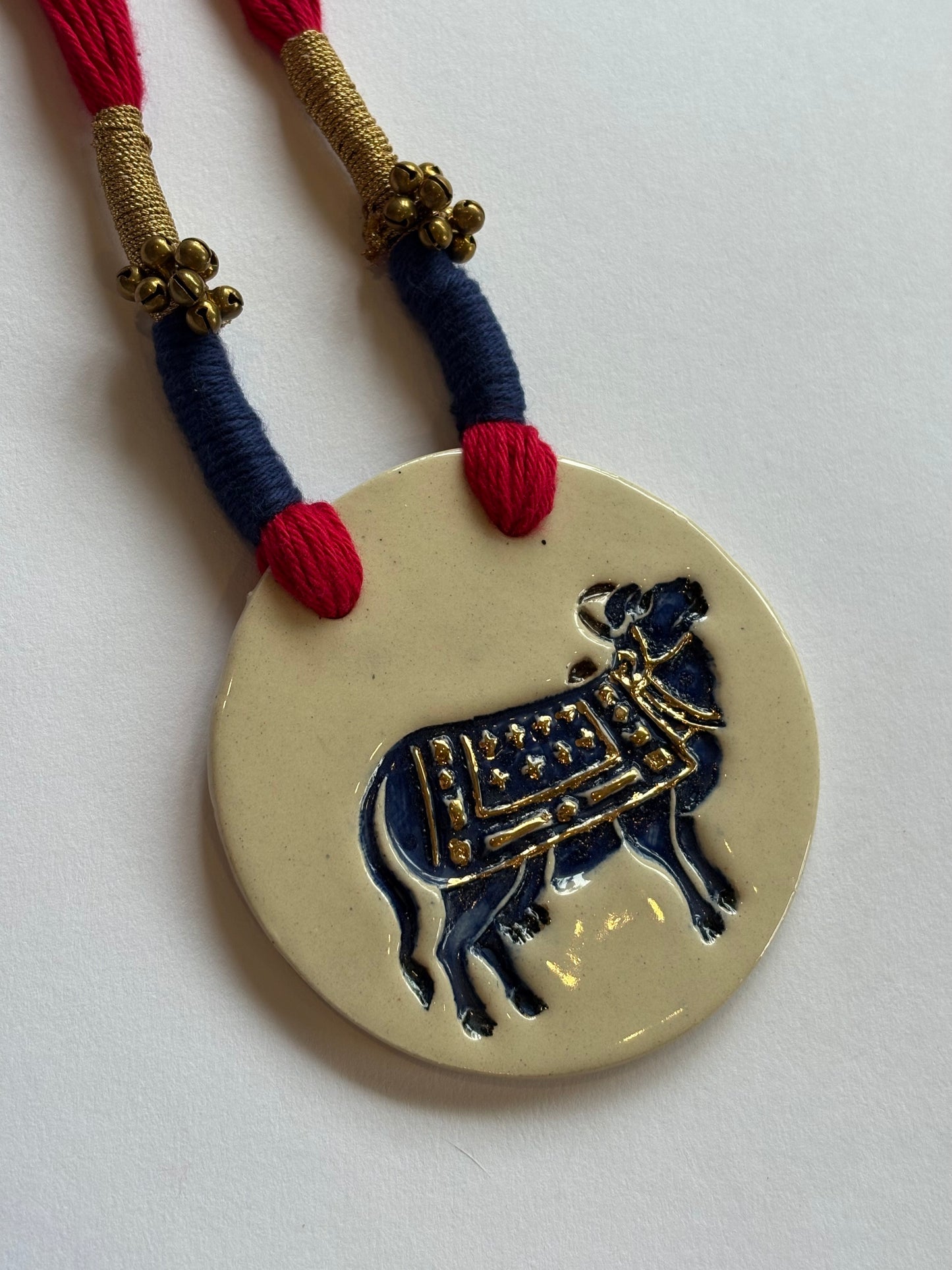 Pichwai White Blue 24K