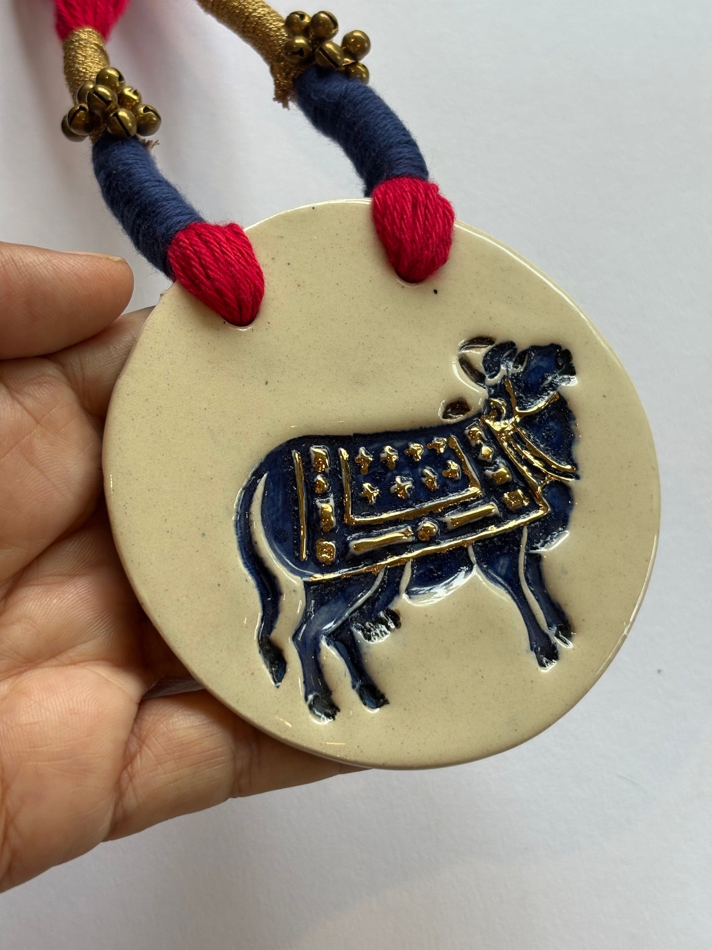 Pichwai White Blue 24K