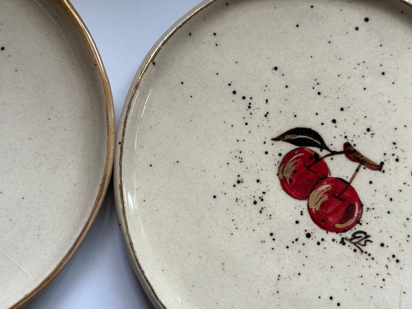Set of 2: Cherry Cake Plates