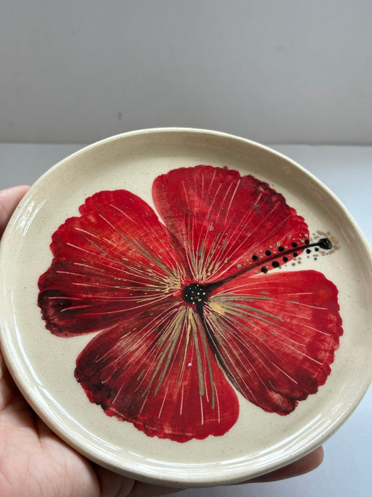 Hibiscus Cake Plate
