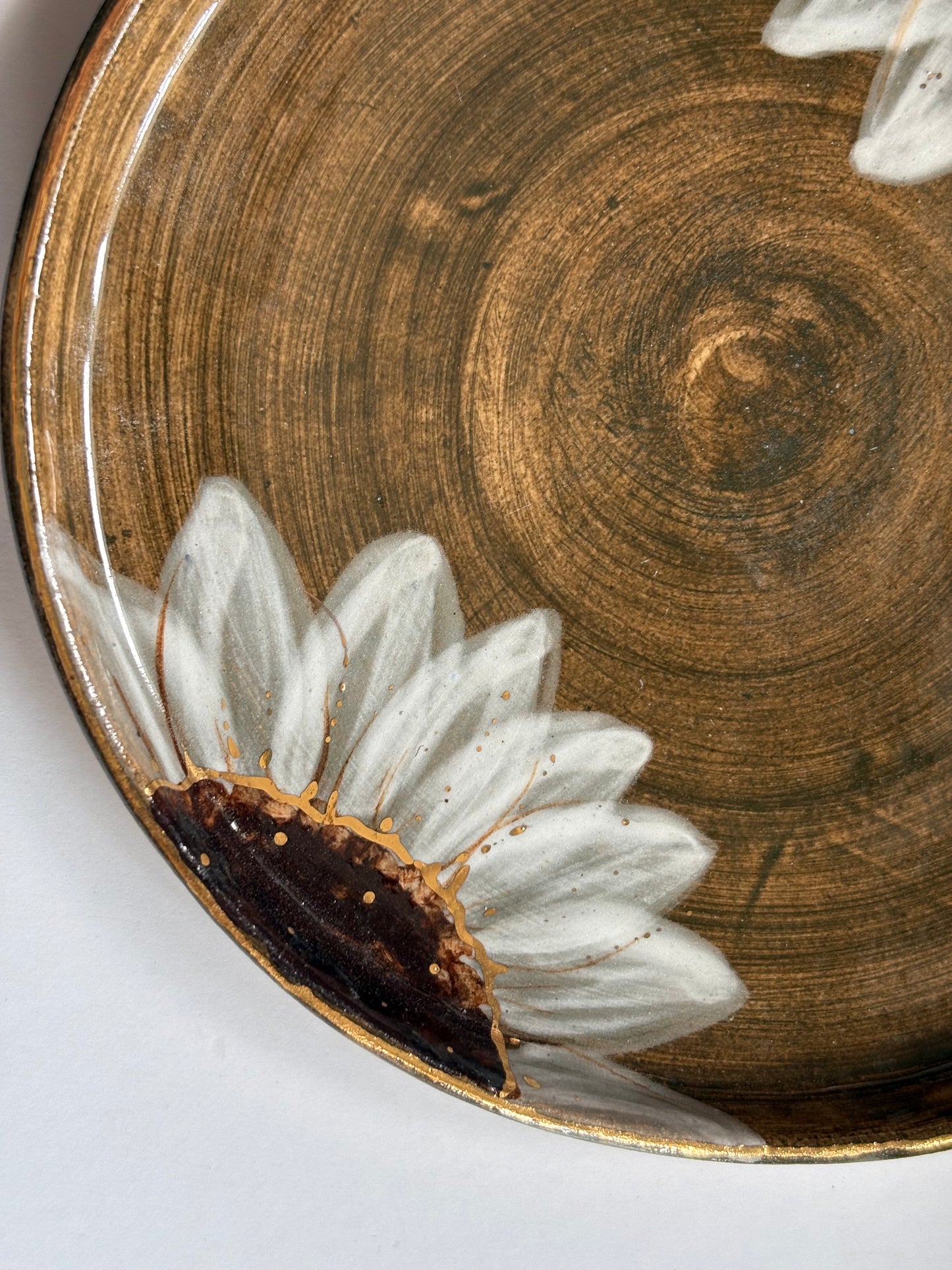 Green Sunflower Cake Plates