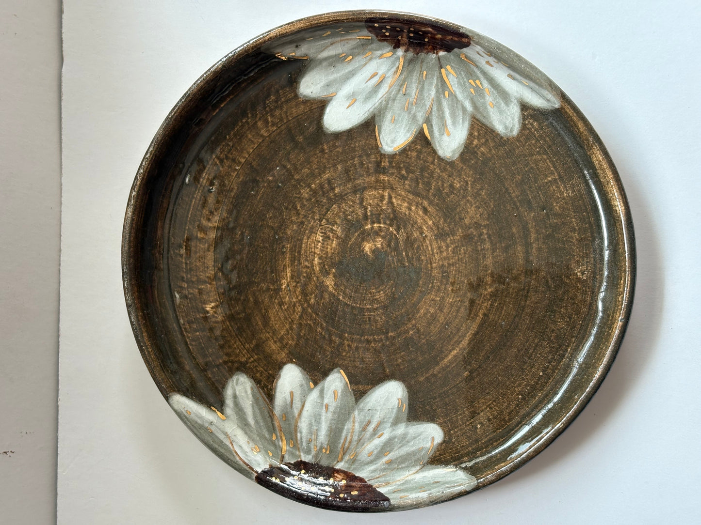 Green Sunflower Cake Plates