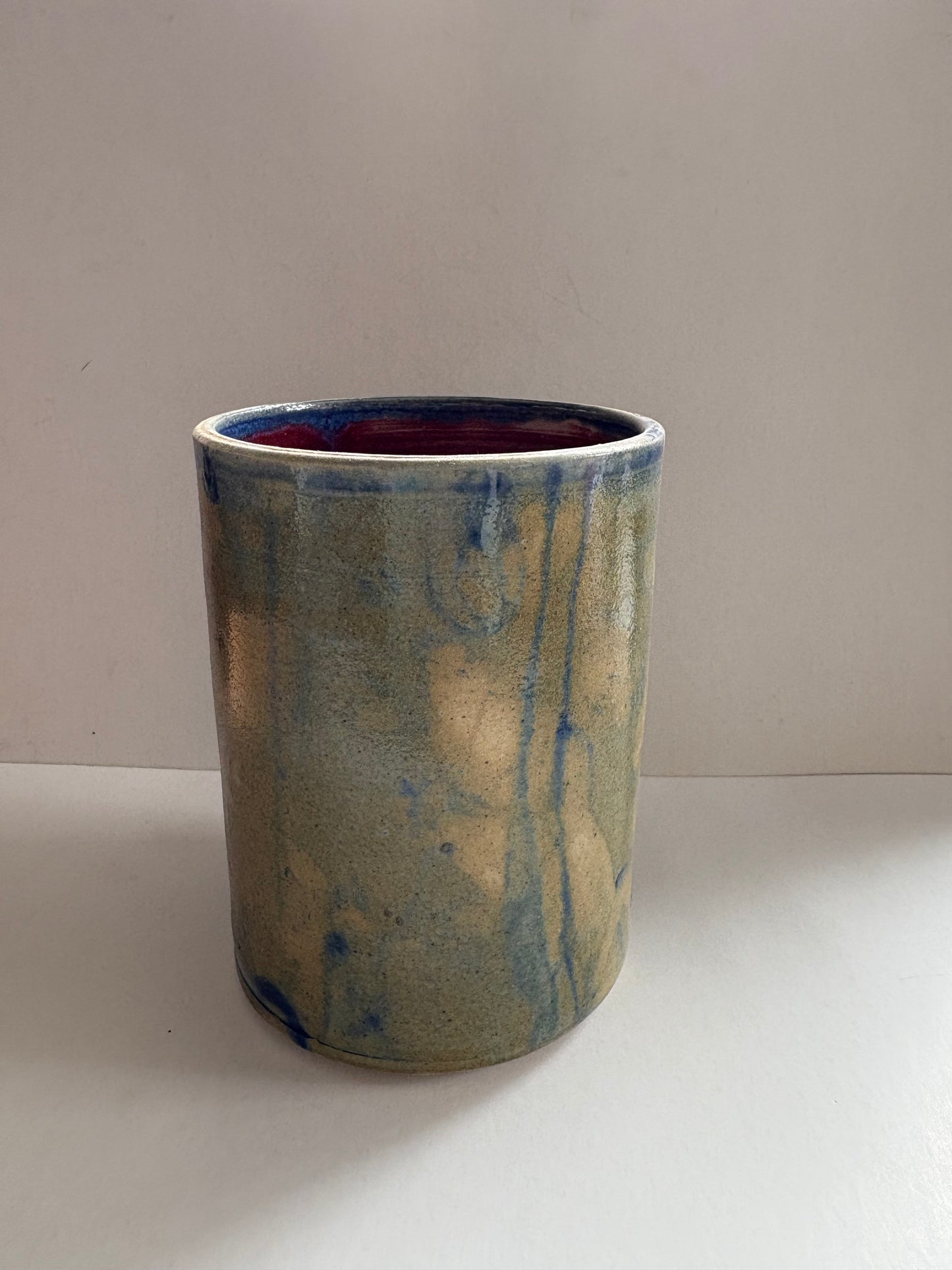 Rustic Blue and Red Tumblers - Set of 2